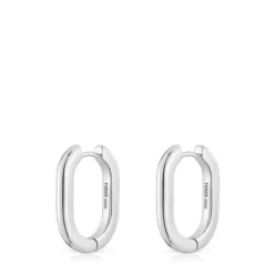 Pendientes aro largos de plata 22 mm Basicos