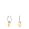 Pendientes bicolor de aro con colgante TOUS Joy Bits