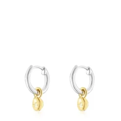 Pendientes bicolor de aro con colgante TOUS Joy Bits