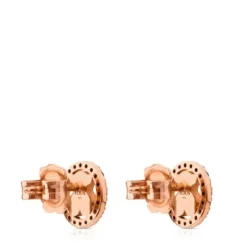 Pendientes Camille con baño de oro rosa 18 kt sobre plata y espinela Camille