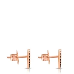 Pendientes Camille con baño de oro rosa 18 kt sobre plata y espinela Camille