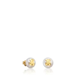Pendientes con perla cultivada de oro TOUS Bear