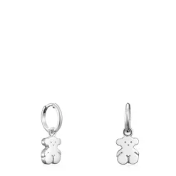 Pendientes cortos de plata motivo oso Sweet Dolls