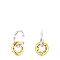 Pendientes cortos donut bicolor Luah
