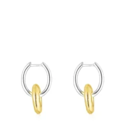 Pendientes cortos donut bicolor Luah