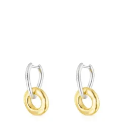 Pendientes cortos donut bicolor Luah