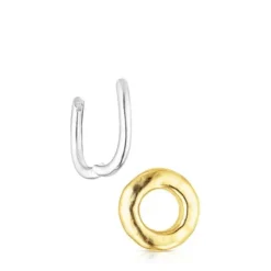 Pendientes cortos donut bicolor Luah