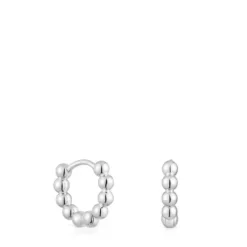 Pendientes de aro pequeños de plata Gloss