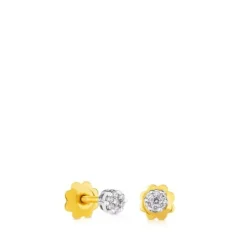 Pendientes de oro blanco y diamantes 0,08ct TOUS Diamonds