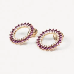 Pendientes de oro con diamantes y amatistas TOUS ATELIER