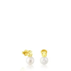 Pendientes de oro y perlas cultivadas motivo oso Sweet Dolls
