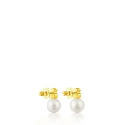Pendientes de oro y perlas cultivadas motivo oso Sweet Dolls