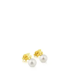 Pendientes de oro y perlas cultivadas motivo oso Sweet Dolls