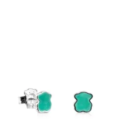 Pendientes de plata con amazonita TOUS Color