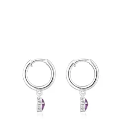 Pendientes de plata y amatista Cool Color