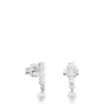 Pendientes de plata y perlas Straight