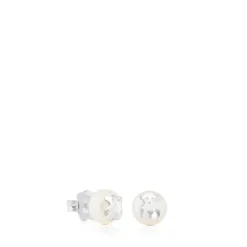 Pendientes de plata y perlas TOUS Bear