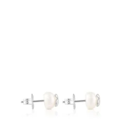 Pendientes de plata y perlas TOUS Bear