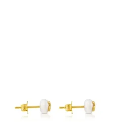 Pendientes en oro y perla cultivada Bear