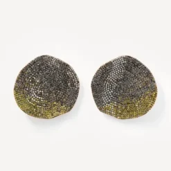 Pendientes grandes ATELIER Nenufar de oro y diamantes amarillos