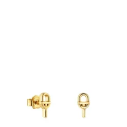 Pendientes pequeños con baño de oro 18 kt sobre plata TOUS MANIFESTO