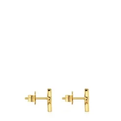 Pendientes pequeños con baño de oro 18 kt sobre plata TOUS MANIFESTO