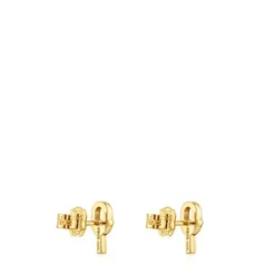 Pendientes pequeños con baño de oro 18 kt sobre plata TOUS MANIFESTO