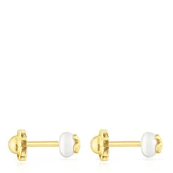 Pendientes perla motivo oso de oro Baby TOUS