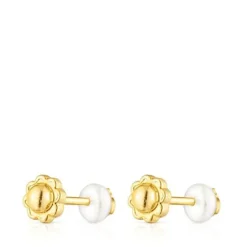 Pendientes perla motivo oso de oro Baby TOUS