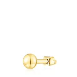 Piercing de acero IP dorado corazón y granate New Motif