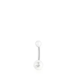 Piercing de ombligo TOUS Pearl de acero y perlas