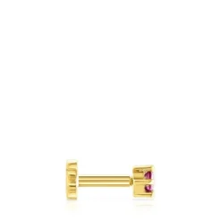 Piercing de oreja de oro con rodolita Cool Joy