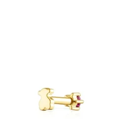 Piercing de oreja de oro con rodolita Cool Joy