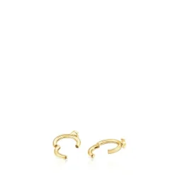 Piercing de oreja TOUS Basics de acero IP dorado