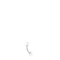 Piercing de oreja TOUS Pearl de acero y perlas