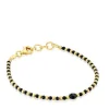 Pulsera bolas con baño de oro 18 kt sobre plata y espinela Basic Colors