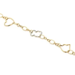 Pulsera cadena bicolor con motivos New Silueta