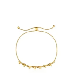 Pulsera cadena con baño de oro 18 kt sobre plata y detalle Bold Bear