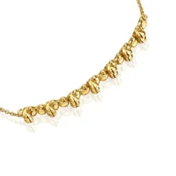 Pulsera cadena con baño de oro 18 kt sobre plata y detalle Bold Bear