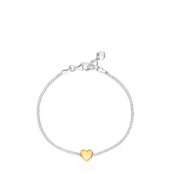 Pulsera cadena corazón bicolor My Other Half