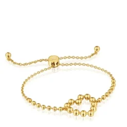 Pulsera cadena corazón con baño de oro 18 kt sobre plata Sugar Party