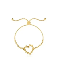 Pulsera cadena corazón con baño de oro 18 kt sobre plata Sugar Party