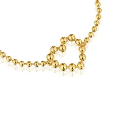 Pulsera cadena corazón con baño de oro 18 kt sobre plata Sugar Party