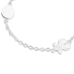 Pulsera cadena de plata con motivo TOUS Bear