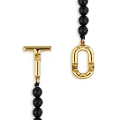 Pulsera con baño de oro 18 kt sobre plata y ónix TOUS MANIFESTO