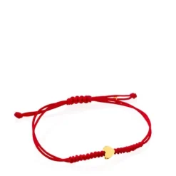 Pulsera corazón de cordón en color rojo y oro Sweet Dolls XXS