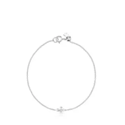Pulsera cruz de oro blanco y diamantes Les Classiques