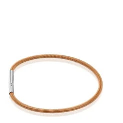 Pulsera de acero IP naranja 17 cm Mesh Tube