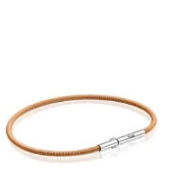 Pulsera de acero IP naranja 17 cm Mesh Tube