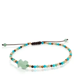 Pulsera de gemas multicolor motivo oso Tibet
